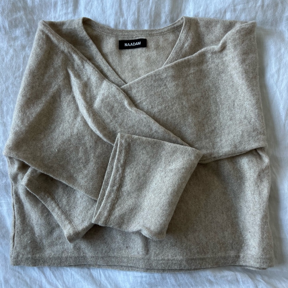 naadam short cashmere sweater